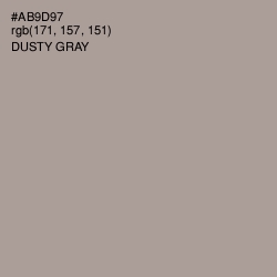 #AB9D97 - Dusty Gray Color Image